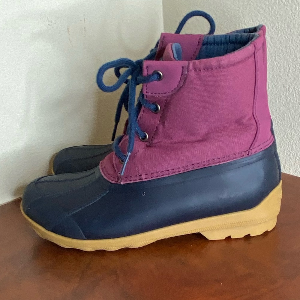 Sperry Youth Saltwater Duck Boot, Rain Boots, Size 3 Big Kids, Navy Blue